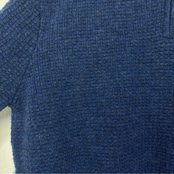 Pendleton Men's Blue Washable Wool Woolen Mills Pullover 1/4 Quarter Zip XL - Picture 3 of 11